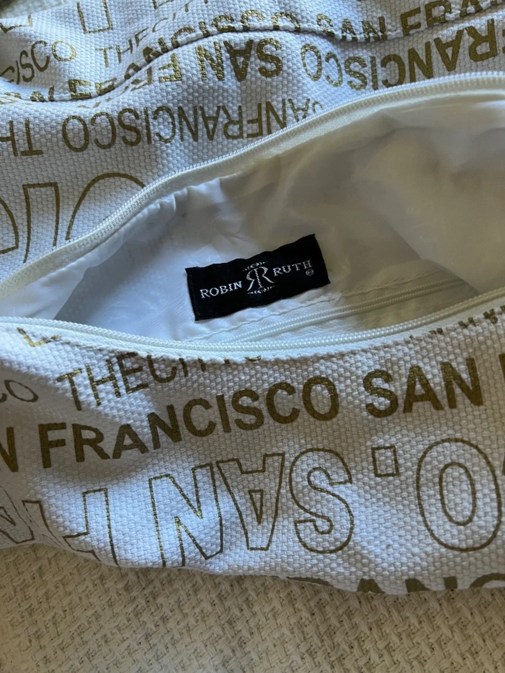 NEW! ROBIN RUTH SAN FRANCISCO CANVAS CITY HOBO SHOULDER BAG / TOTE BAG/ PURSE